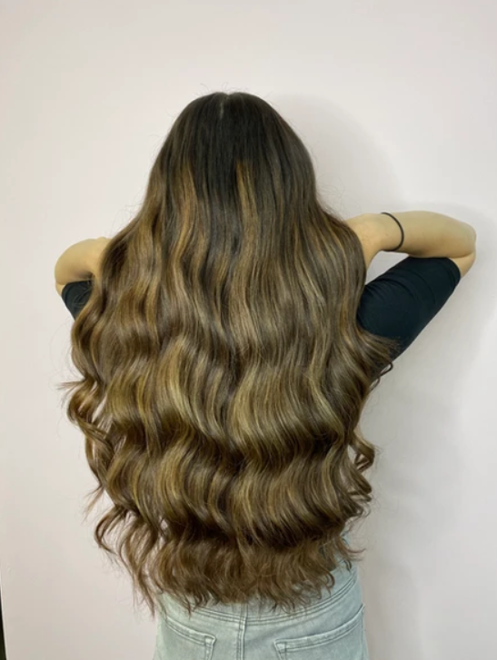 brown balayage at Hair & The Hound Salon in Twickenham brown balayage at Hair & The Hound Salon in Twickenham